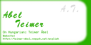 abel teimer business card
